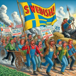 European farmers in Sweden Protest (2)